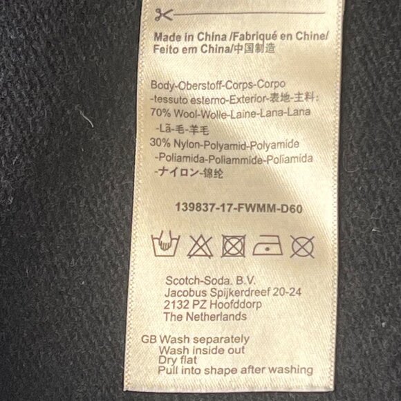 Scotch & Soda M  ‘Let’s stay home club’ sweater Comfortable Stretch Black - Picture 16 of 16